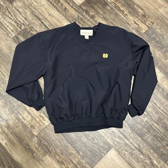 Cutter & Buck Navy Windbreaker with Gold Logo - Picture 1 of 6